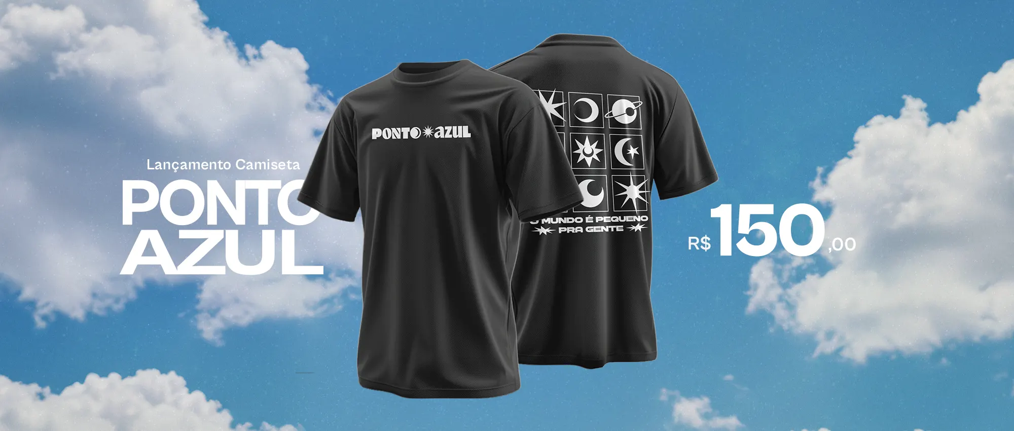 Banner Camiseta Loja Ponto Azul