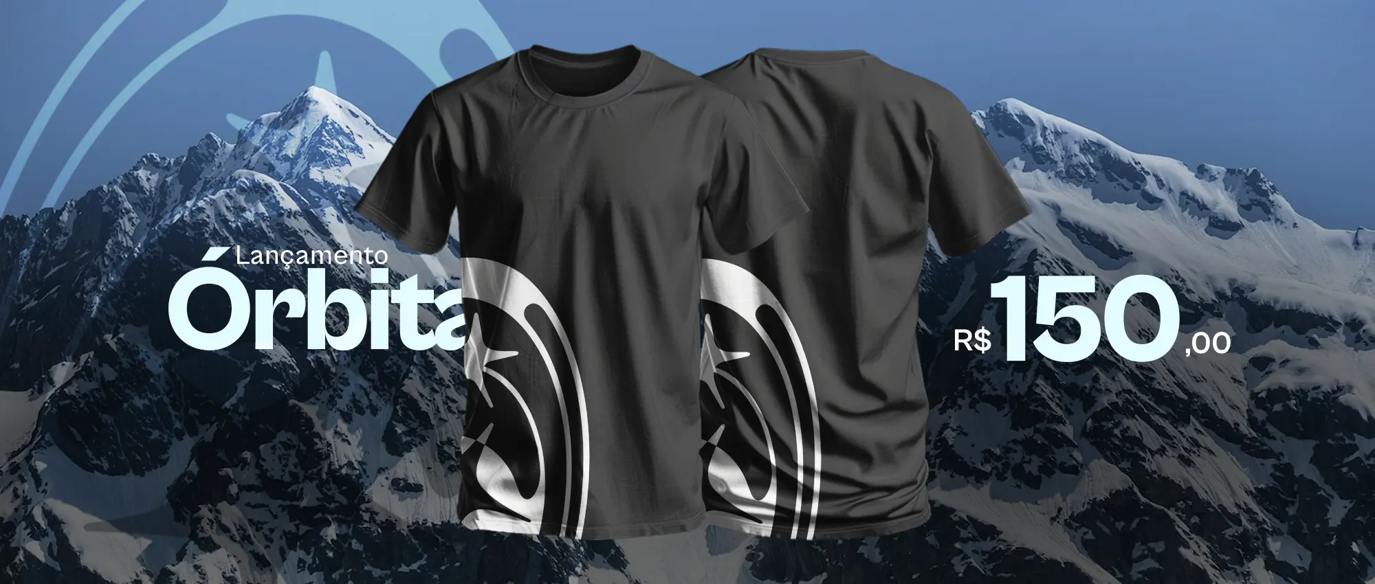 Banner Camiseta Orbitando Loja Ponto Azul